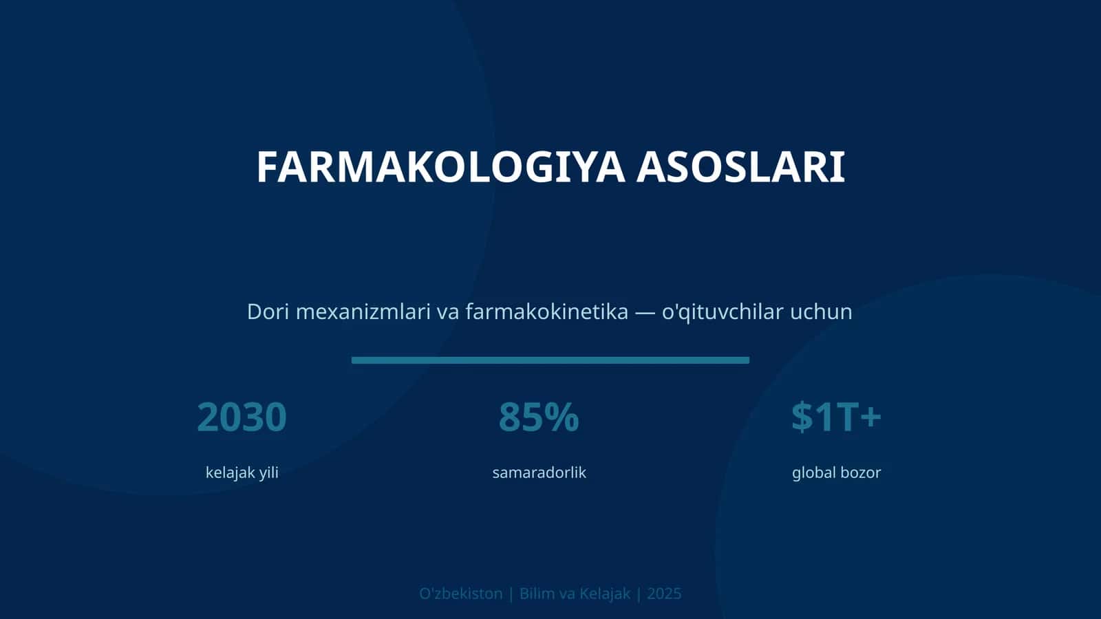 FARMAKOLOGIYA ASOSLARI