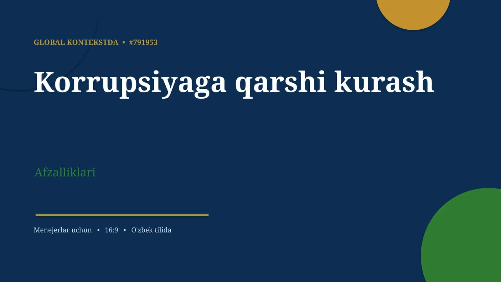 Korrupsiyaga qarshi kurash