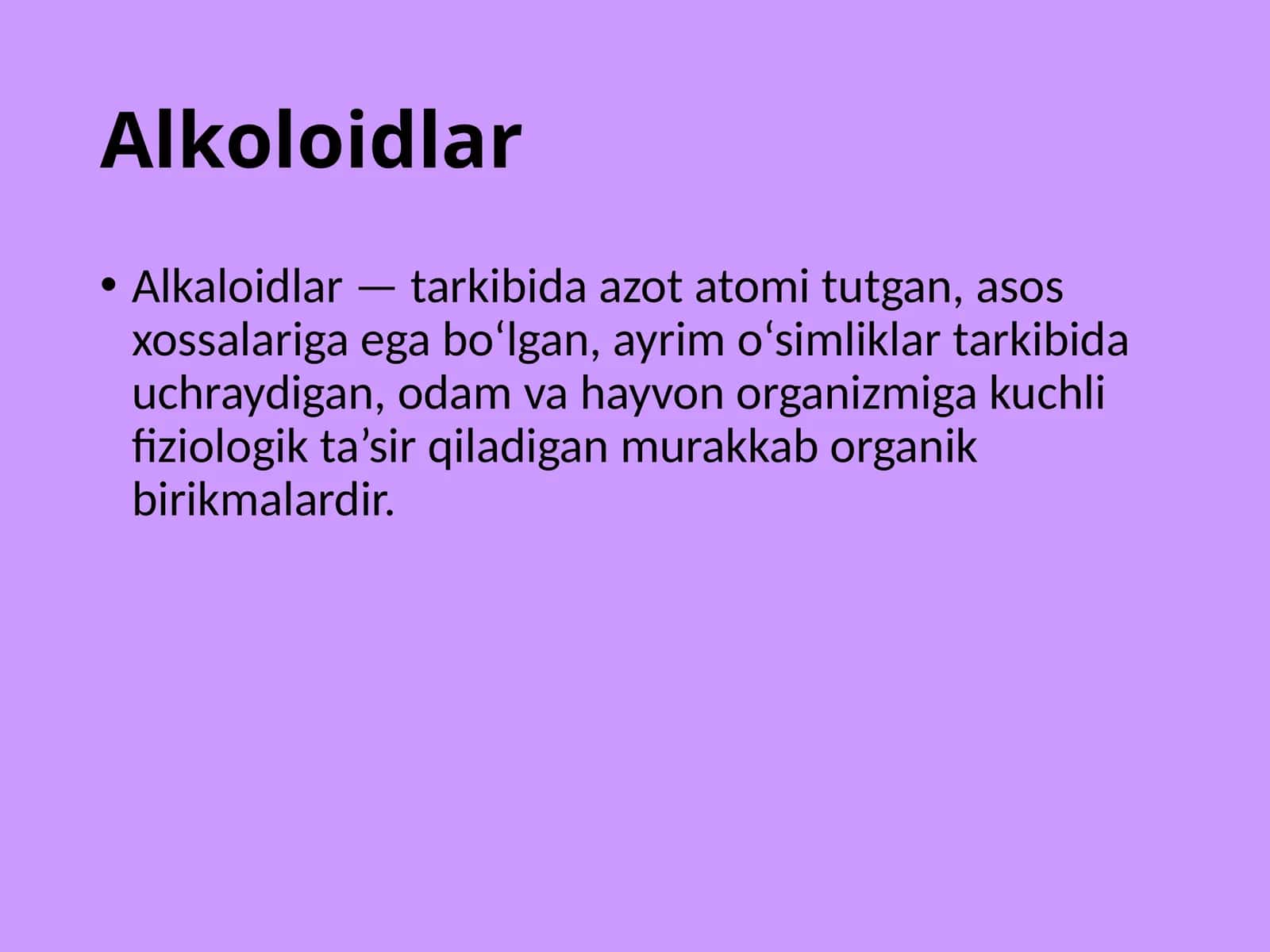 Alkaloidlar