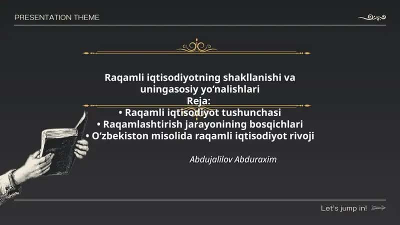Raqamli iqtisodiyotning shakllanishi va uningasosiy yo‘nalishlari