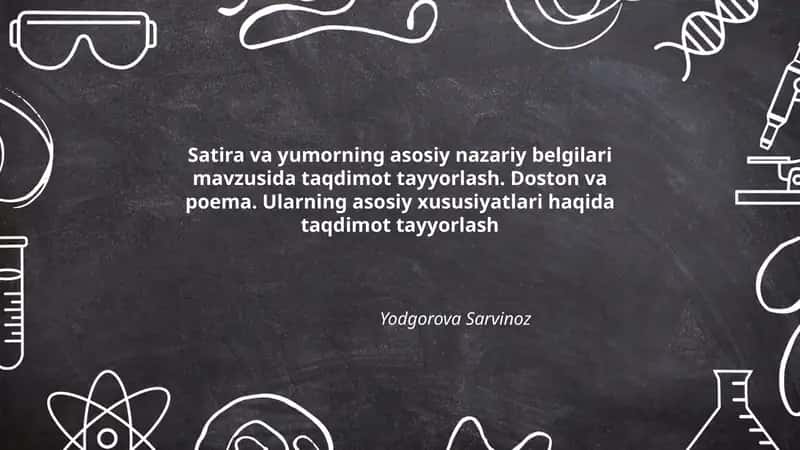 Satira va yumorning asosiy nazariy belgilari