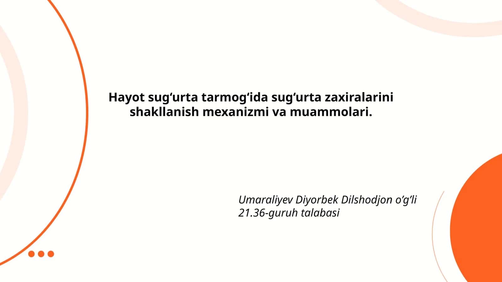 Sug‘urta zaxiralarini shakllanish mexanizmi va muammolari