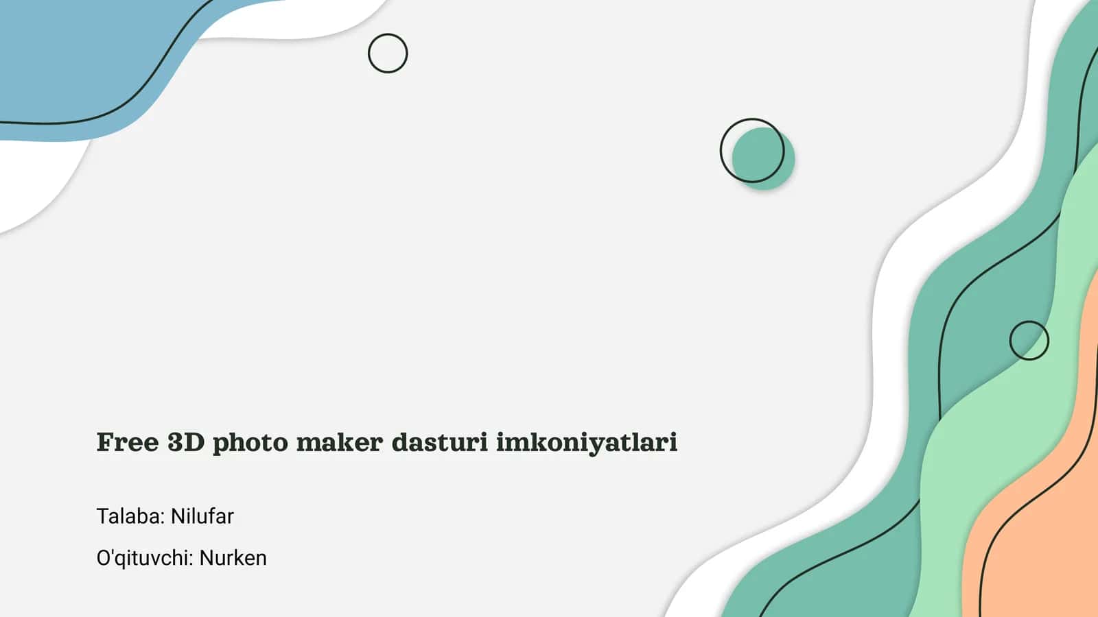 Bepul 3D fotosurat yaratuvchi dastur