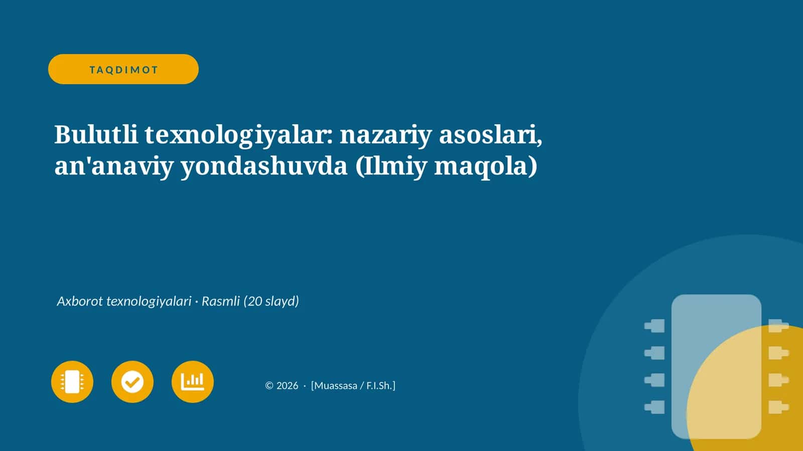 Bulutli texnologiyalar: nazariy asoslari, an'anaviy yondashuvda
