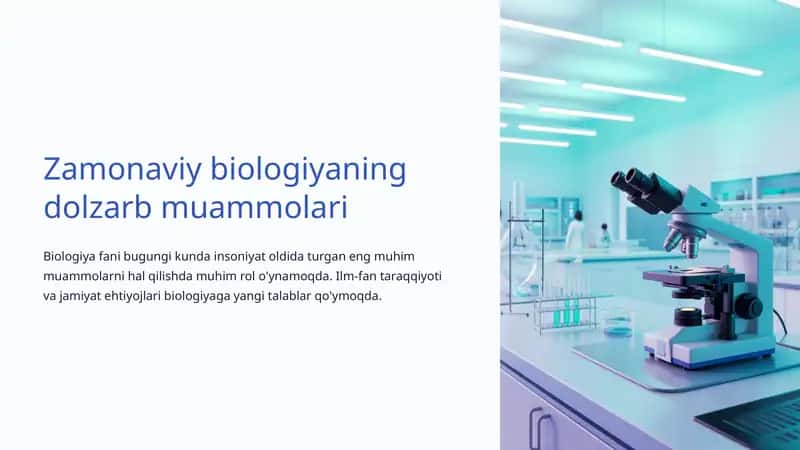 Zamonaviy biologiyaning dolzarb muammolari