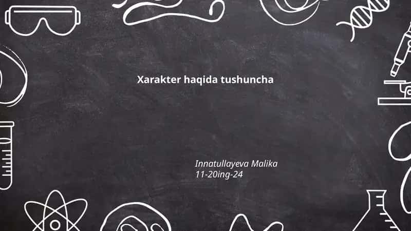 Xarakter haqida tushuncha