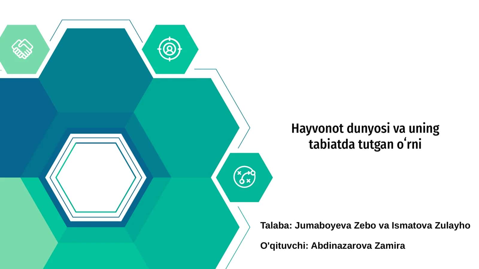 Hayvonot dunyosi va uning tabiatda tutgan oʻrni