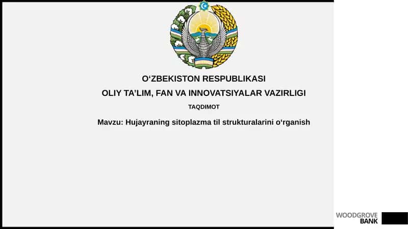 Hujayraningsitoplazmatilstrukturalarinioʻrganish
