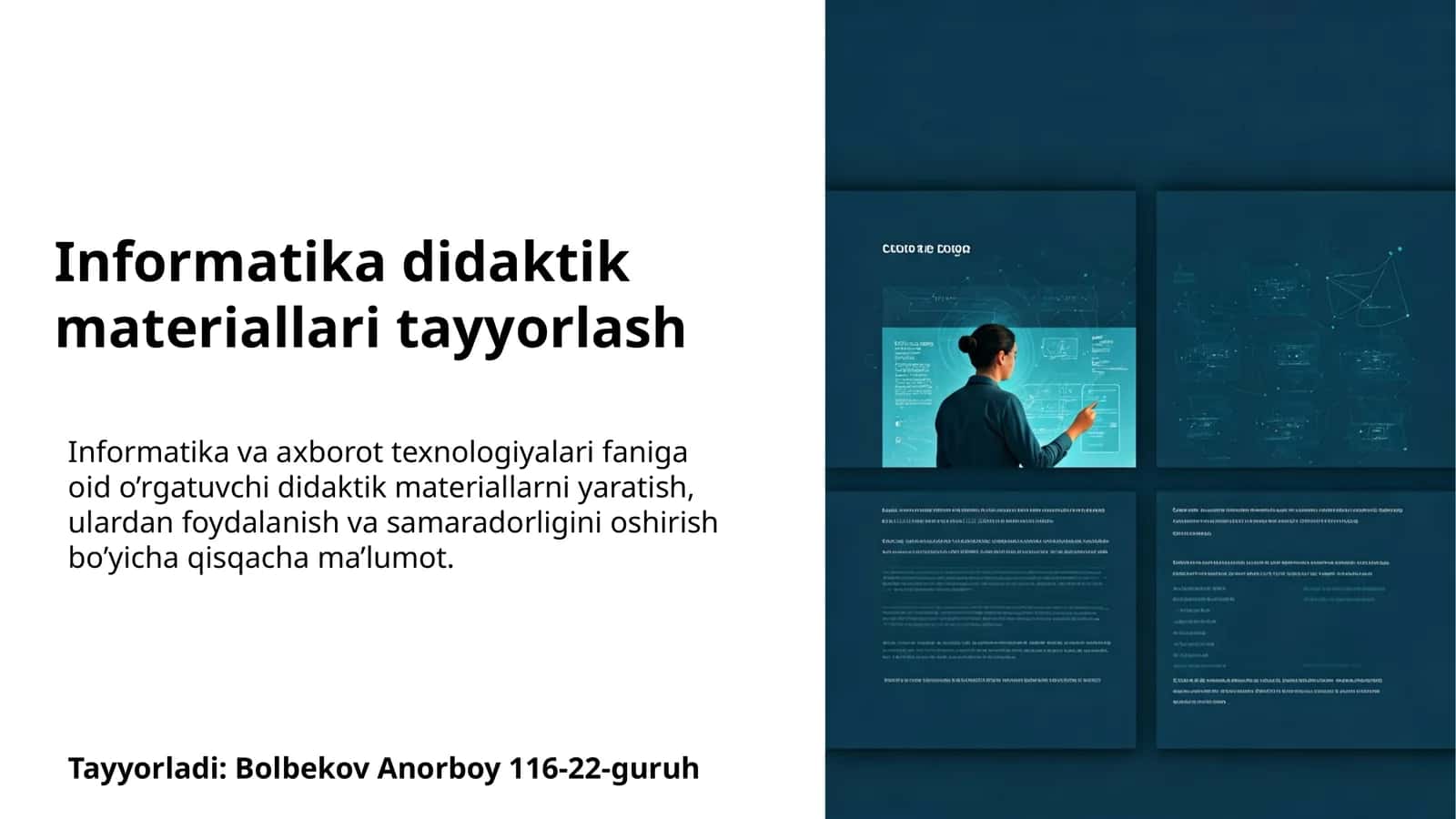 Ma'lumotlar bazalari va SQL so'rovlarini o'qitish
