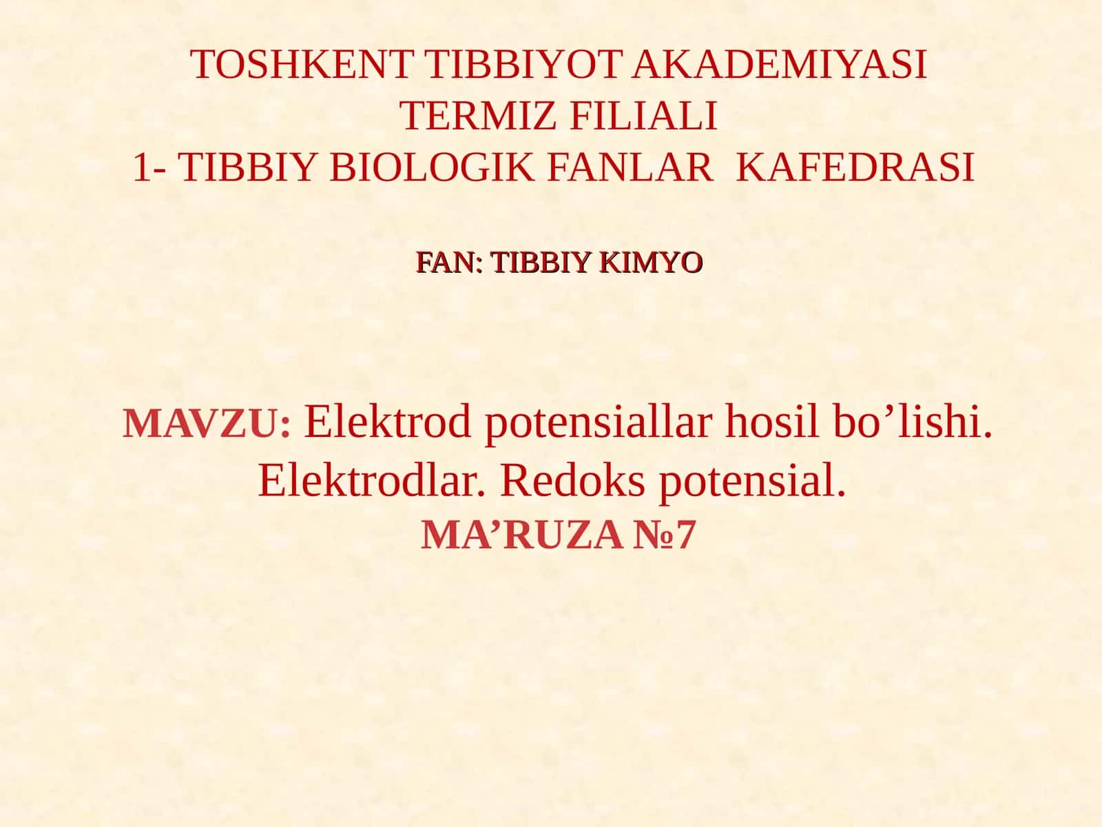 Elektrod potensiallar hosil bo’lishi. Elektrodlar. Redoks potensial