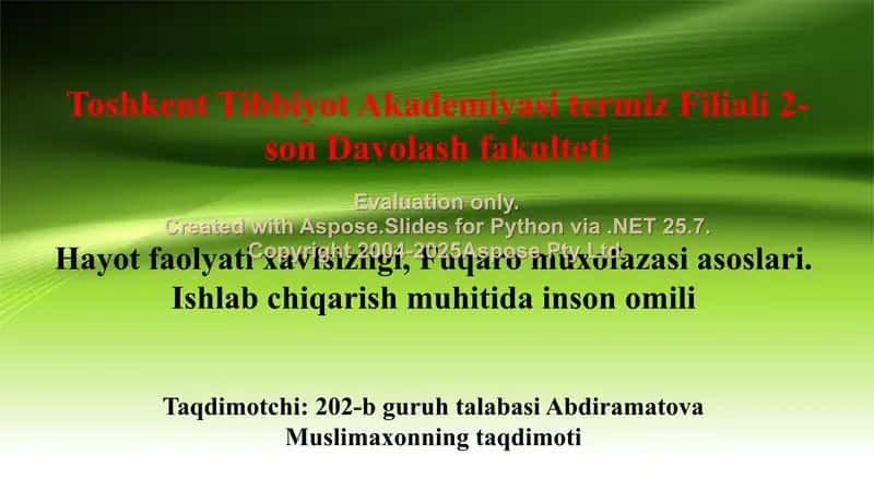 Hayot faoliyati xavfsizligi, Fuqaro muxofazasi asoslari. Ishlab chiqarish muhitida inson omili