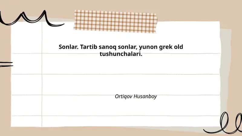 Natural sonlar