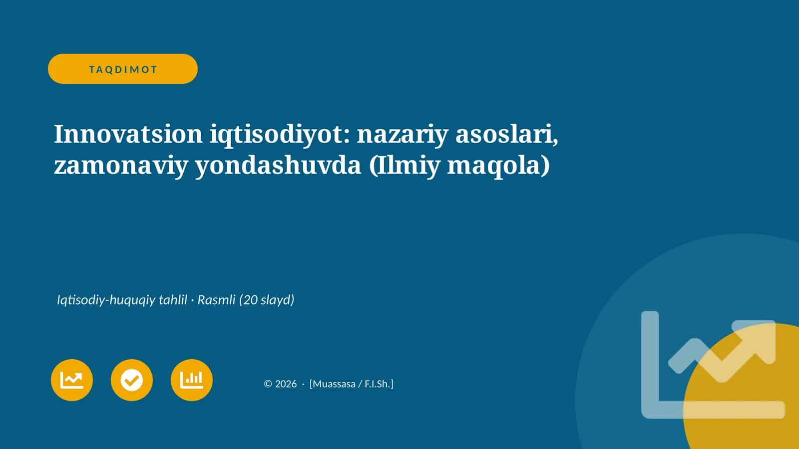 Innovatsion iqtisodiyot: nazariy asoslari, zamonaviy yondashuvda
