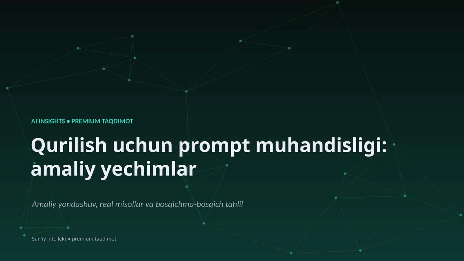 Sun'iy intellekt • premium taqdimot