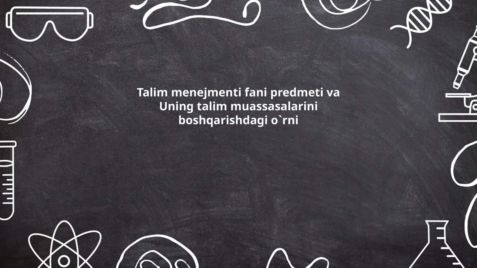Talim menejmenti fani predmeti