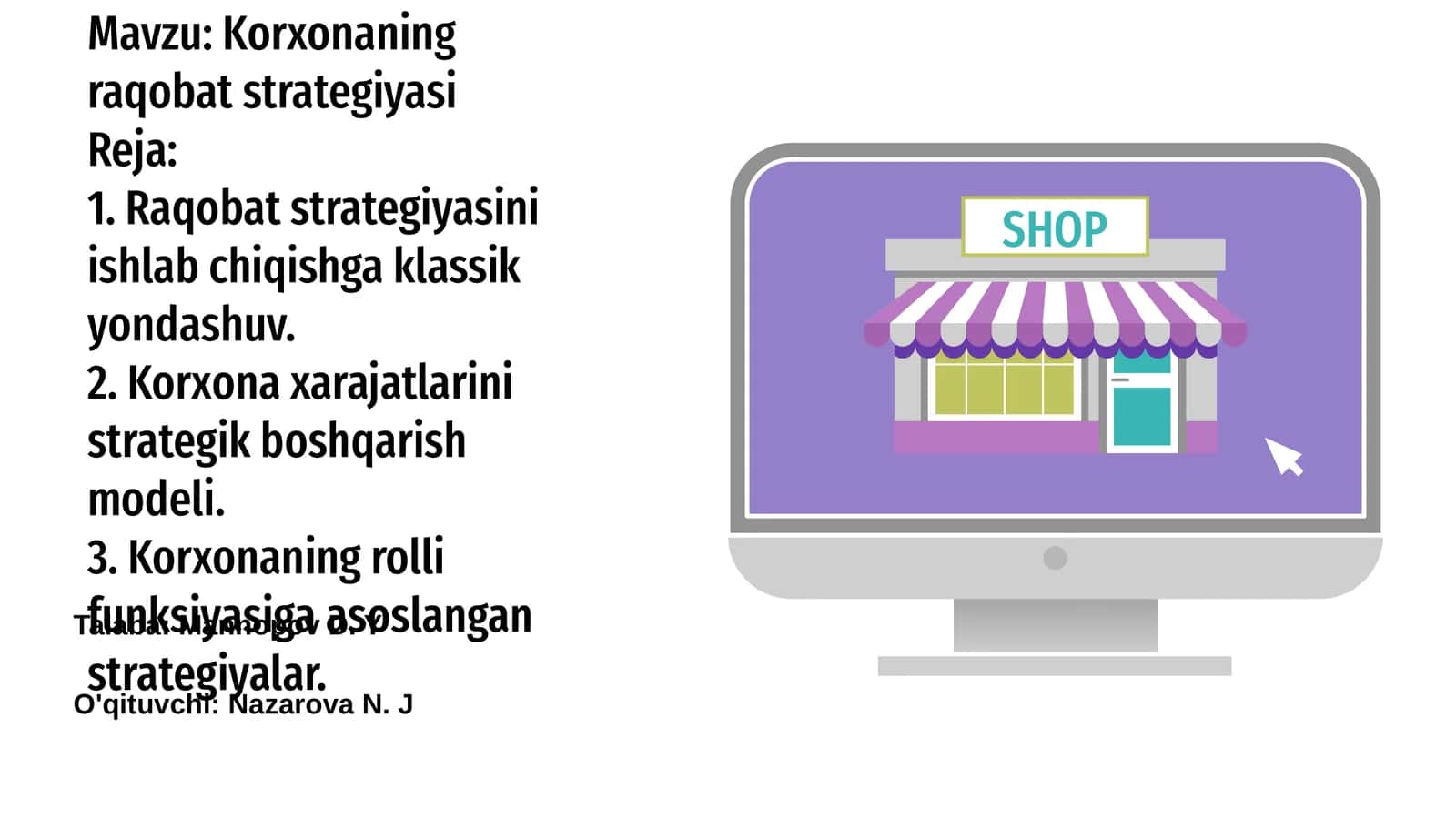 Korxonaning raqobat strategiyasi