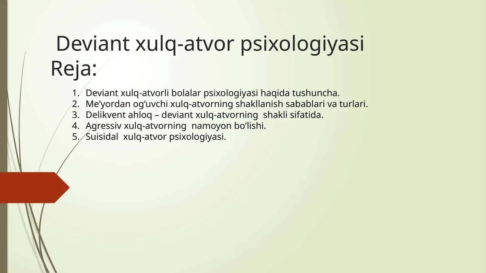 Deviant xulq-atvor psixologiyasi