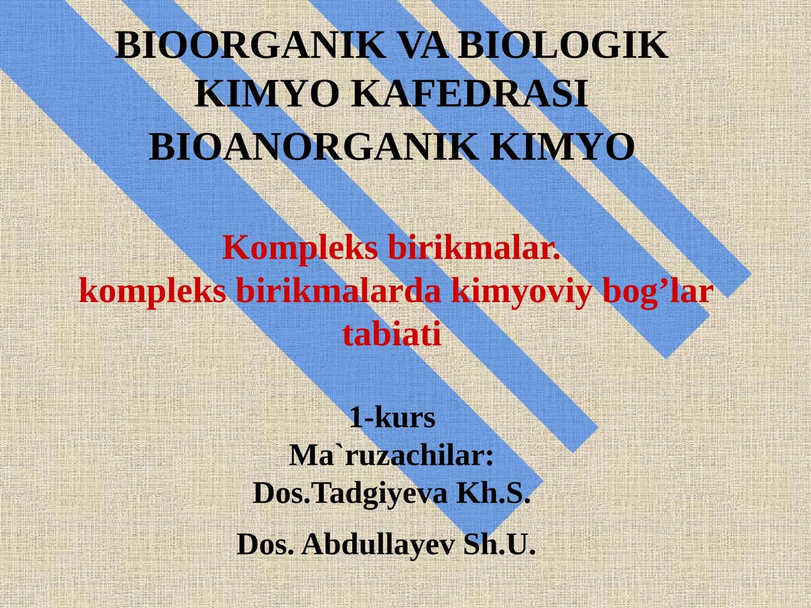 BIOANORGANIK KIMYO