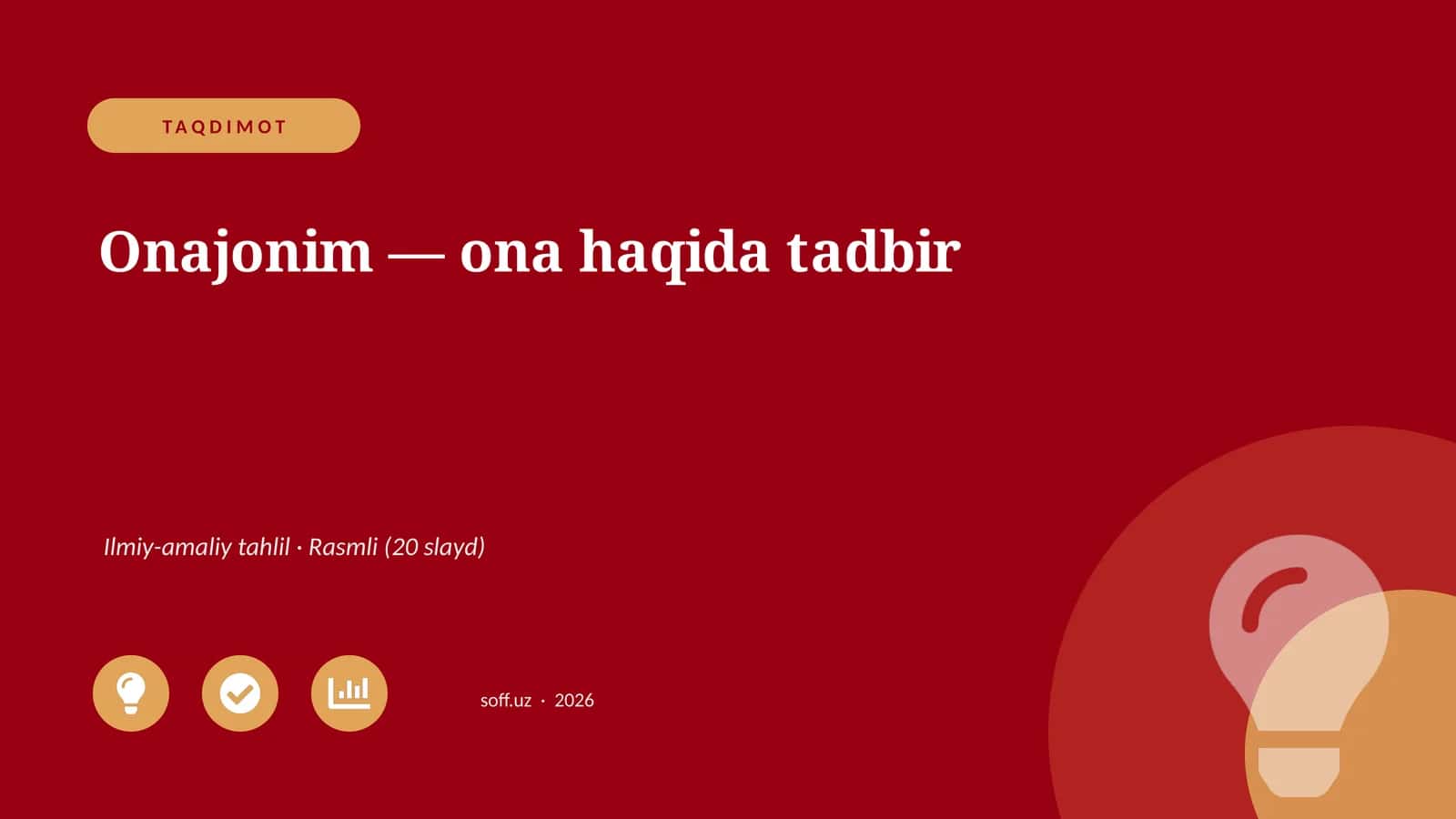 Onajonim — ona haqida tadbir