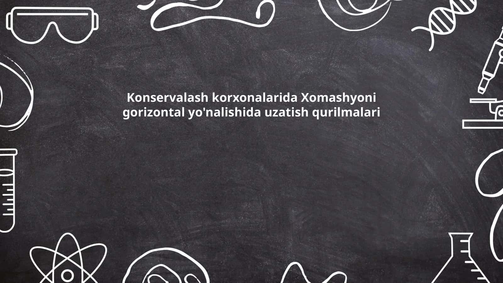 Xomashyo uzatish jarayonlari