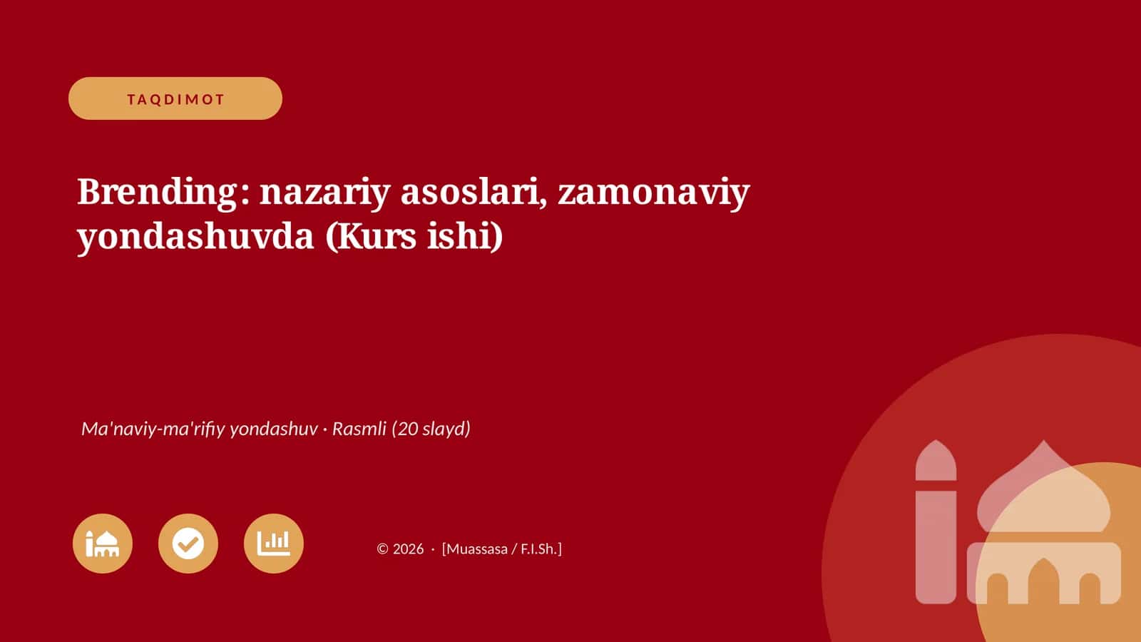 Brending: nazariy asoslari, zamonaviy yondashuvda (Kurs ishi)