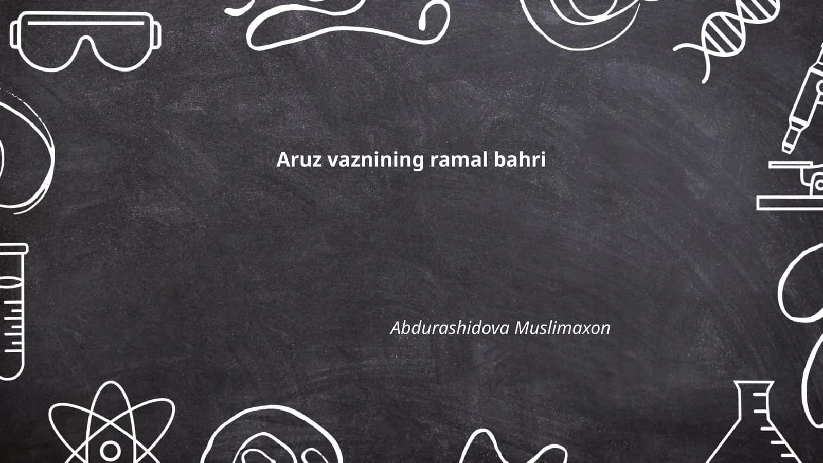 Aruz vaznining ramal bahri