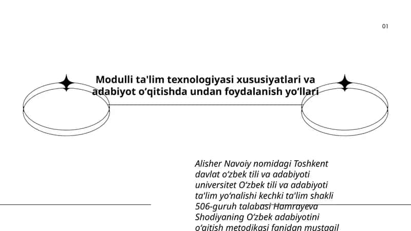 Modulli ta'lim texnologiyasi xususiyatlari va adabiyot oʻqitishda undan foydalanish yoʻllari