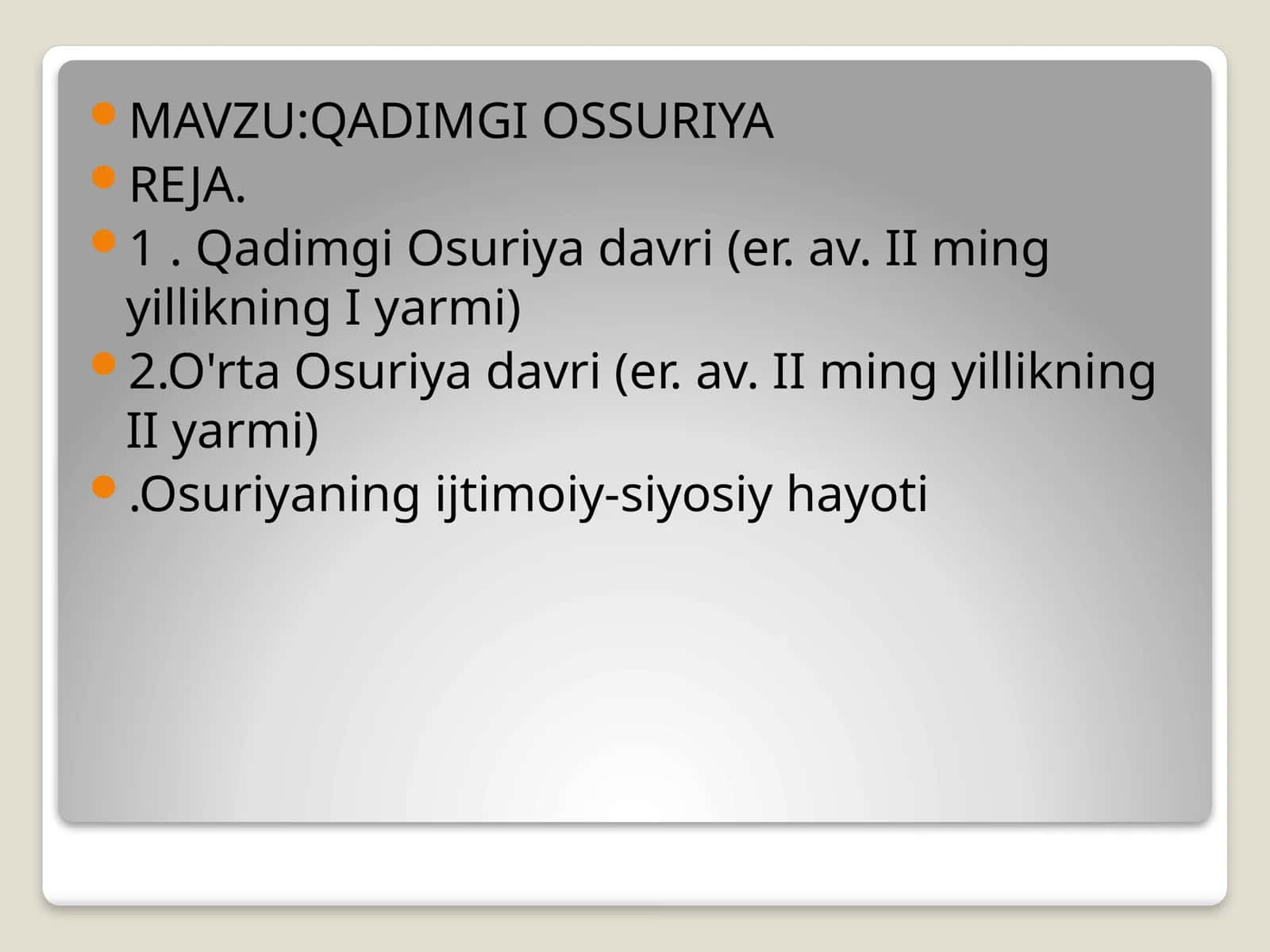QADIMGI OSSURIYA