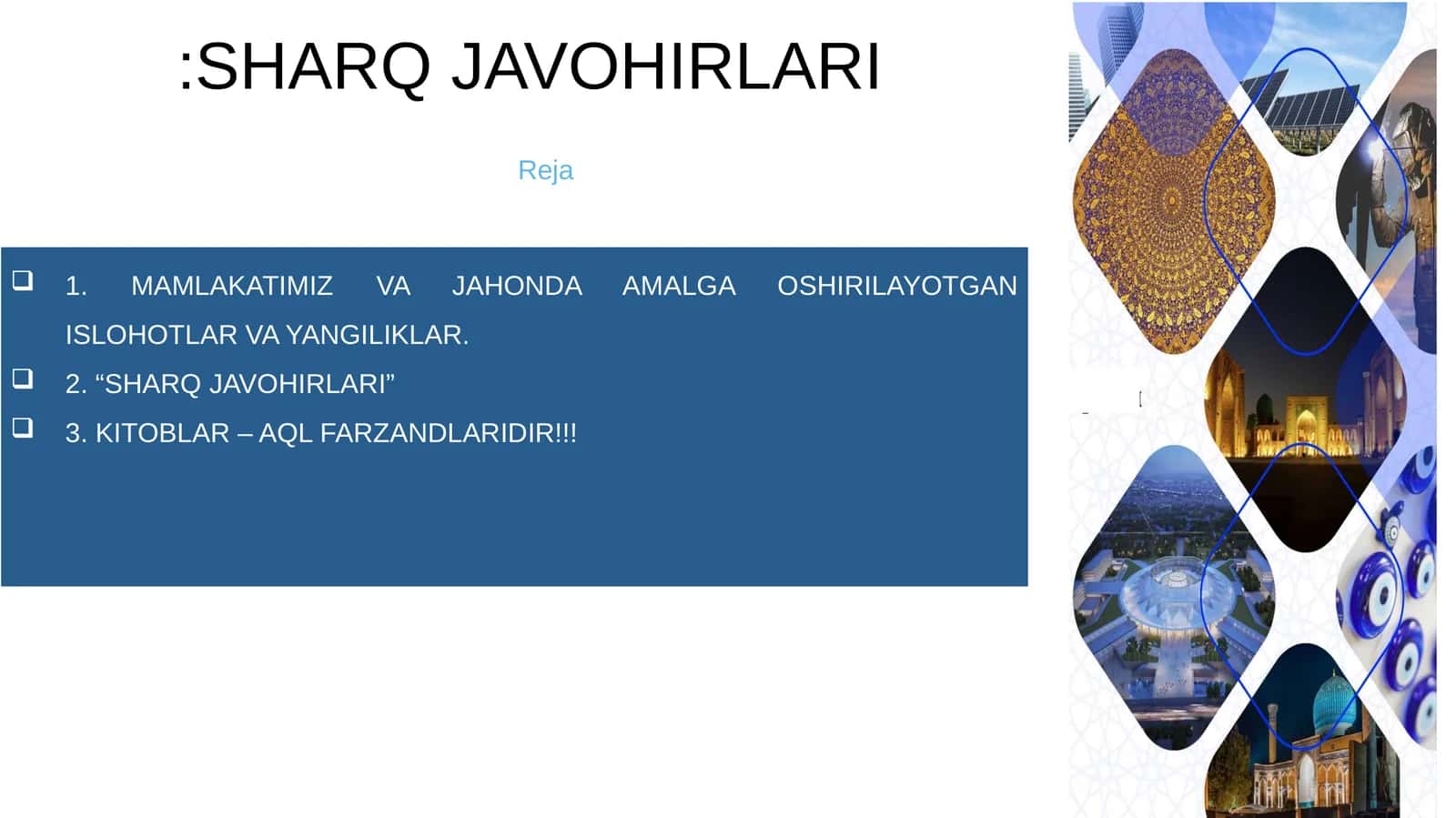 SHARQ JAVOHIRLARI