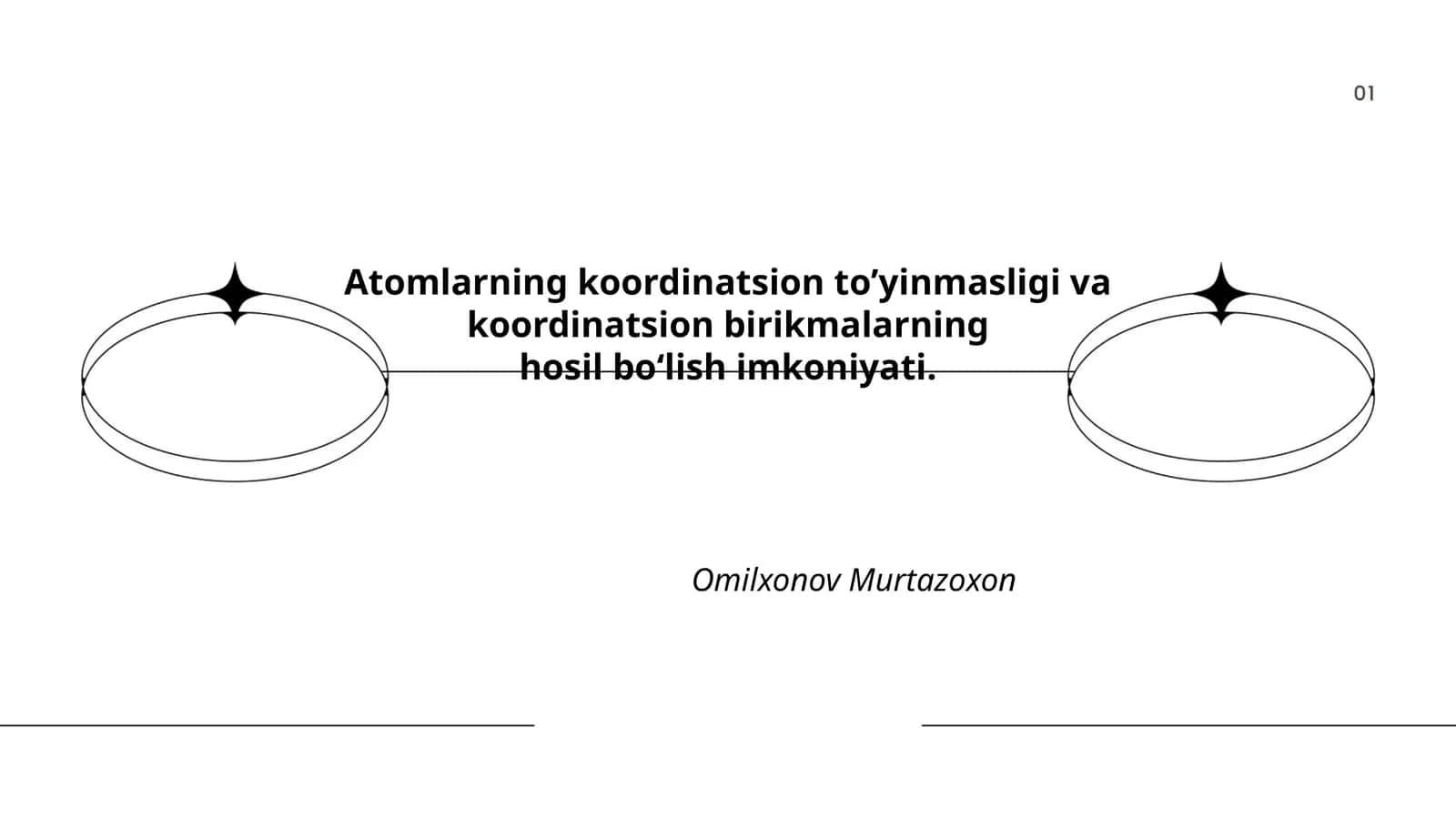 Atomlarning koordinatsion to’yinmasligi va koordinatsion birikmalarning hosil bo‘lish imkoniyati