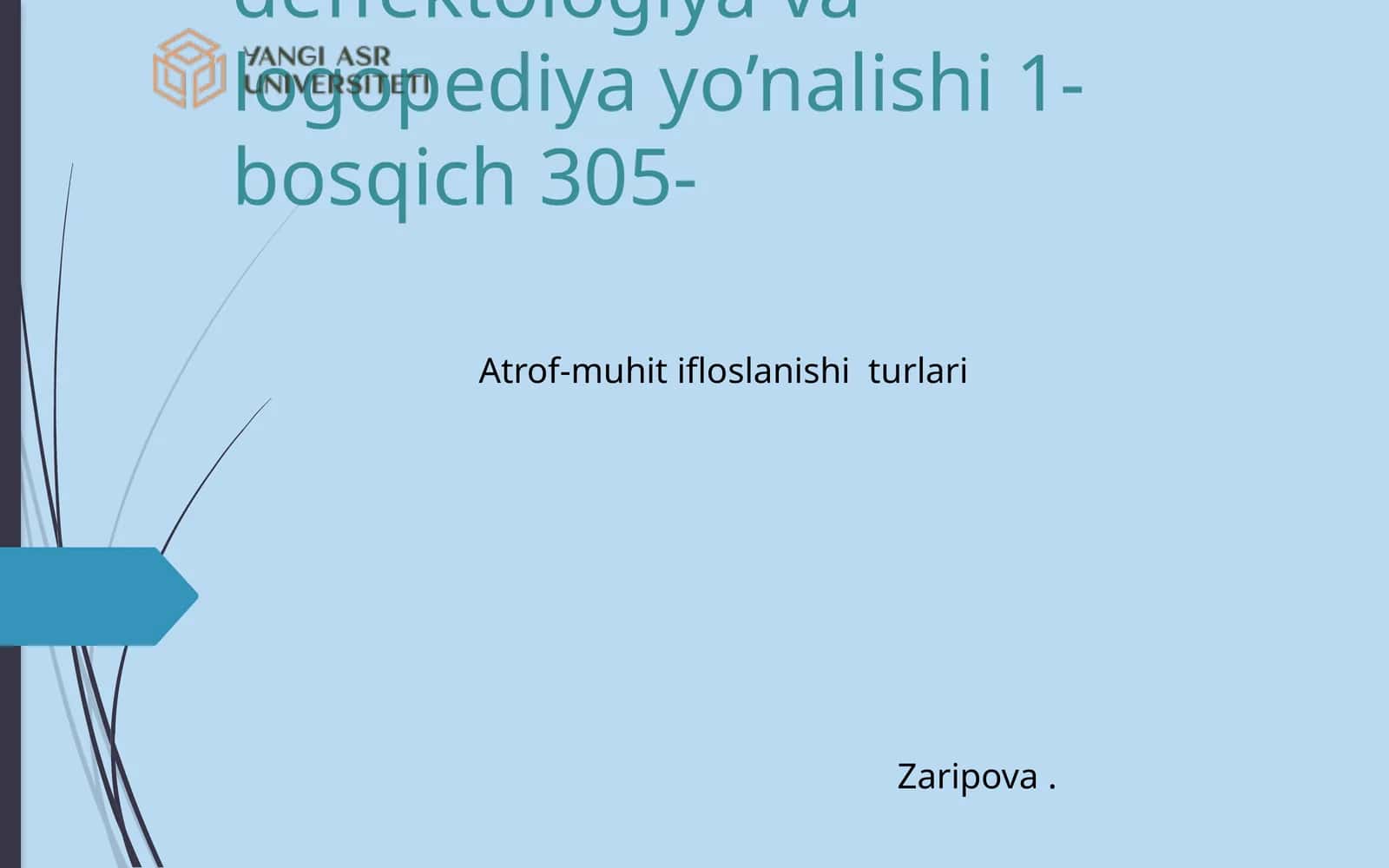 Atrof-muhitning ifloslanishi turlari