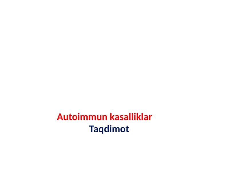 Autoimimmun kasalliklar