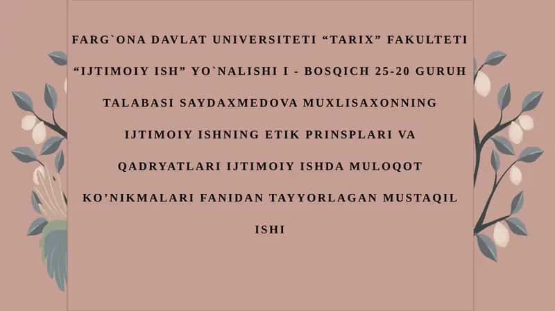 Ijtimoiy Ish