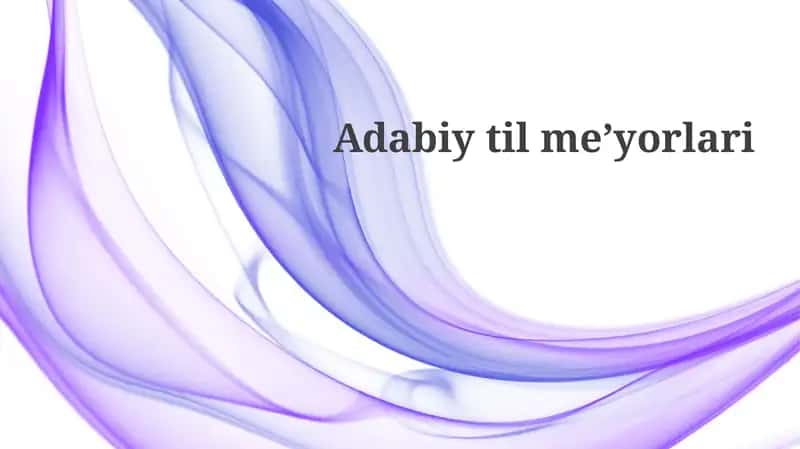 Adabiy til meʼyorlari
