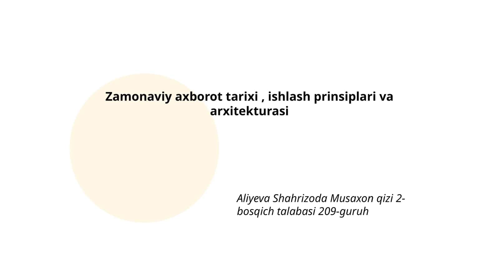 Axborot texnologiyalari rivojlanish tarixi