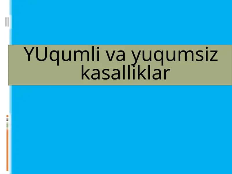 YUqumlivayuqumsizkasalliklar