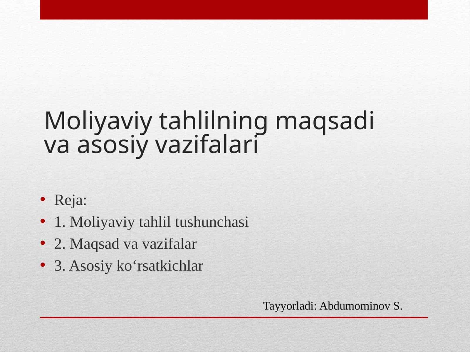 Moliyaviytahlilningmaqsadivaasosiyvazifalari