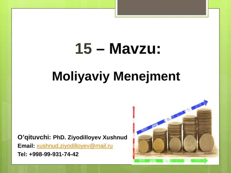 Moliyaviy Menejment