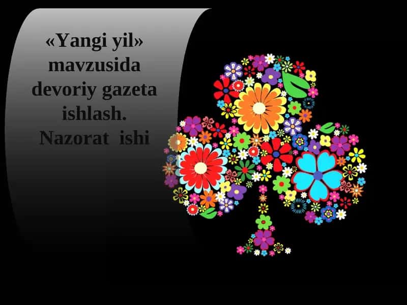 Yangi yil devoriy gazeta ishlash