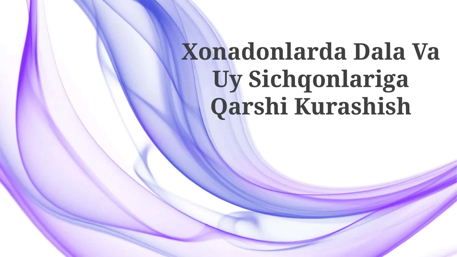 Xonadonlarda Dala Va Uy Sichqonlariga Qarshi Kurashish