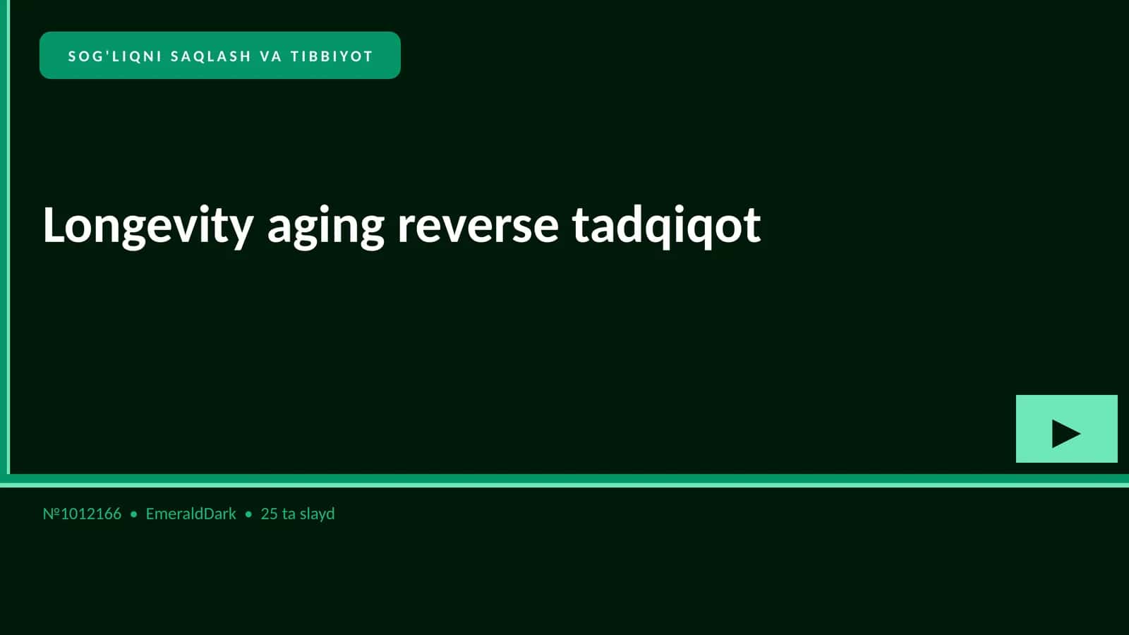 Longevity aging reverse tadqiqot
