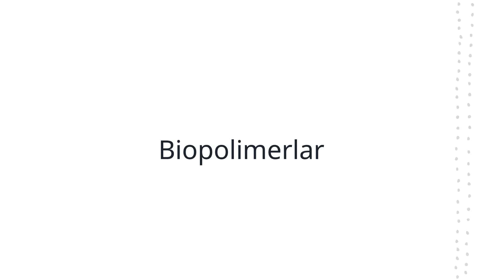 Biopolimerlar