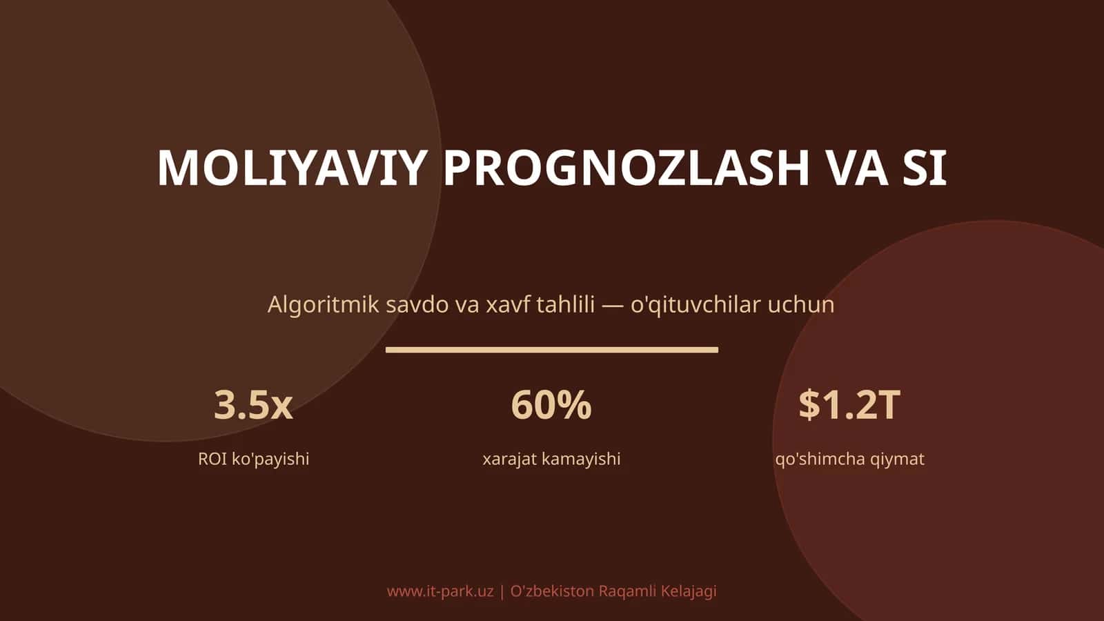 Moliyaviy Prognozlash va SI