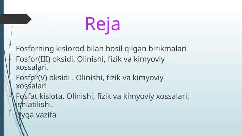 Fosforning kislorod bilan hosil qilgan birikmalari
