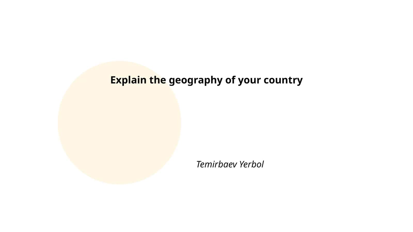 Geography of Your Country