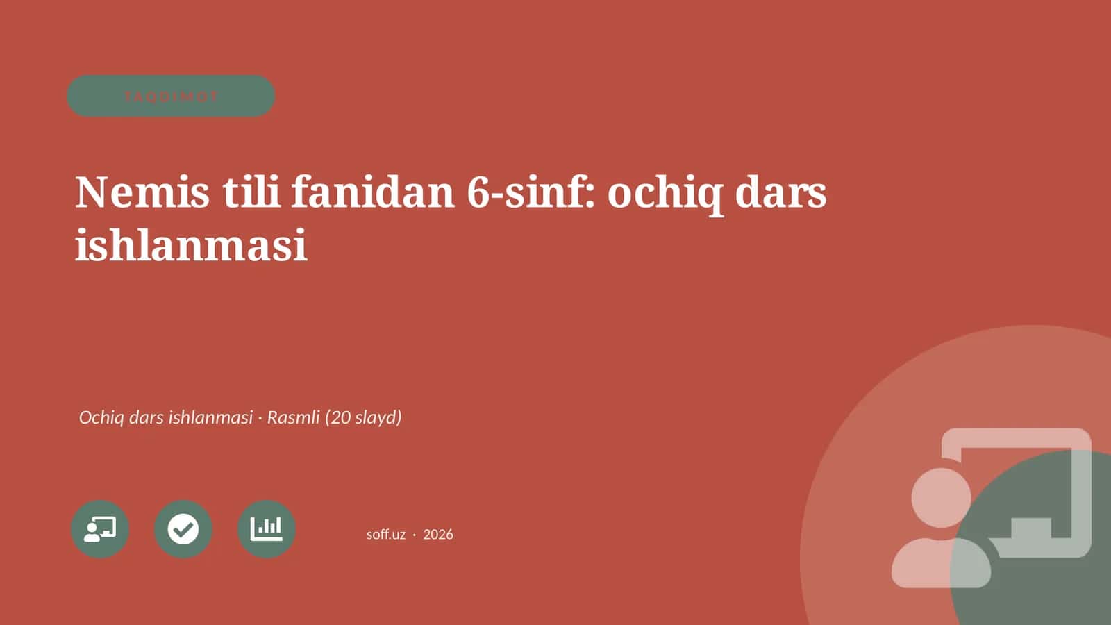 Nemis tili fanidan 6-sinf: ochiq dars ishlanmasi