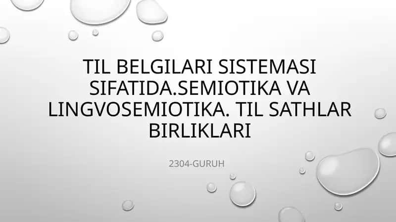 Til belgilari sistemasi