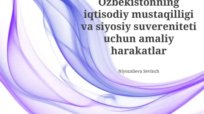Siyosiy suverenitetni mustahkamlash boʻyicha strategik qadamlar