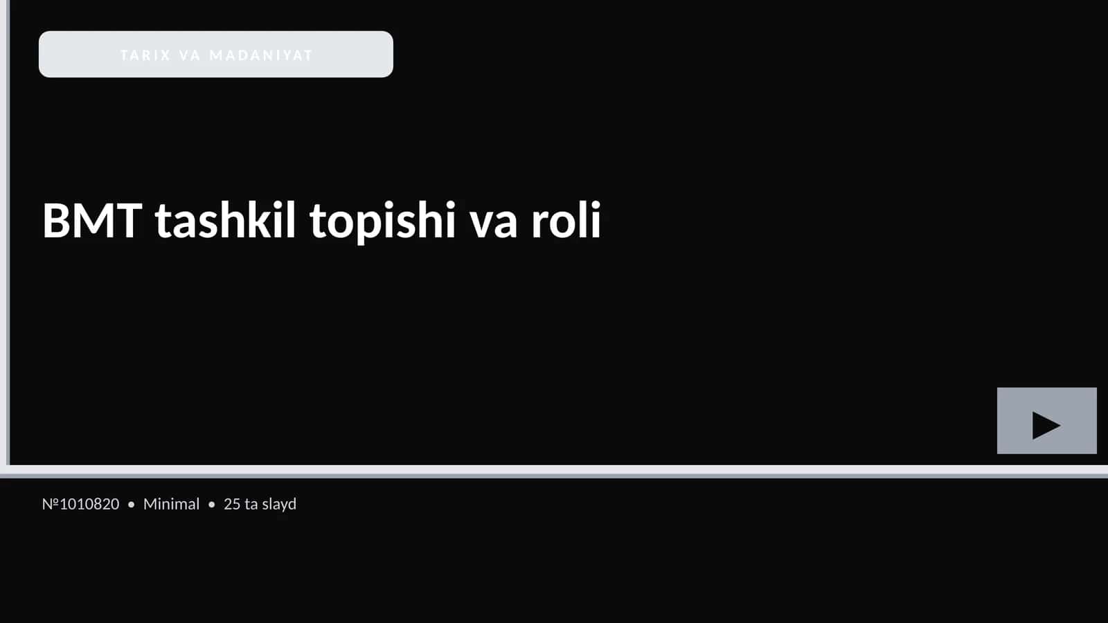 BMT tashkil topishi va roli