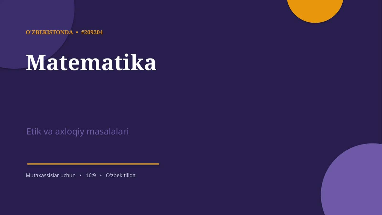 Matematika Etik va axloqiy masalalari